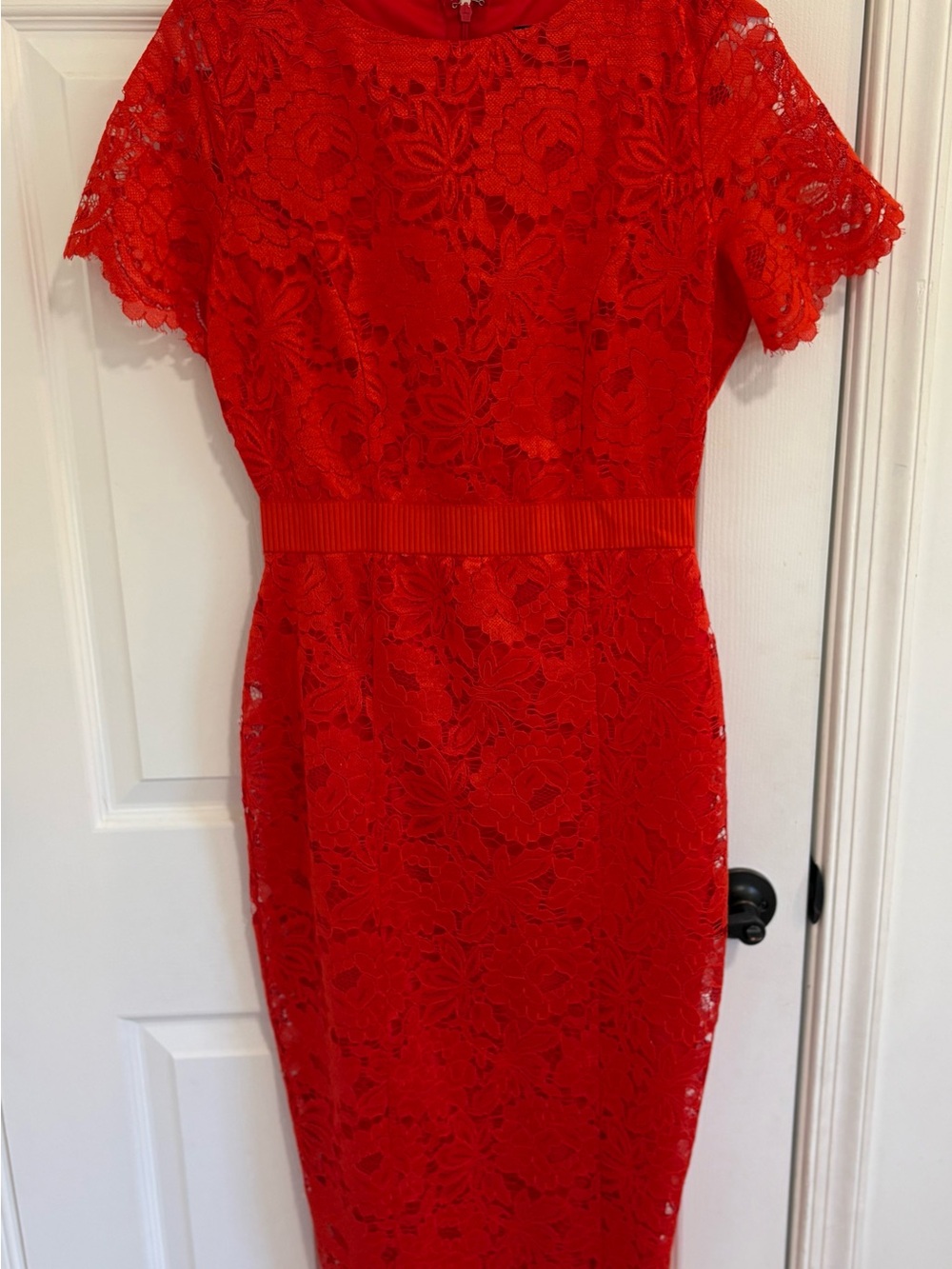 Alexia Admor Red Lace Midi Dress